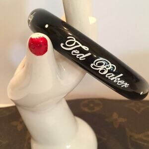 TED BAKER ARM CANDY RESIN black bangle NEW